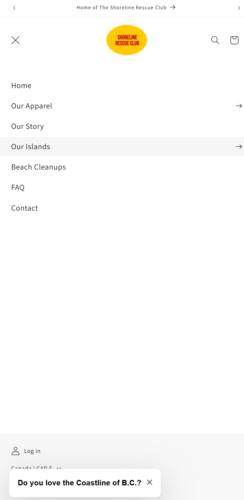 Island Life Apparel Mobile Nav