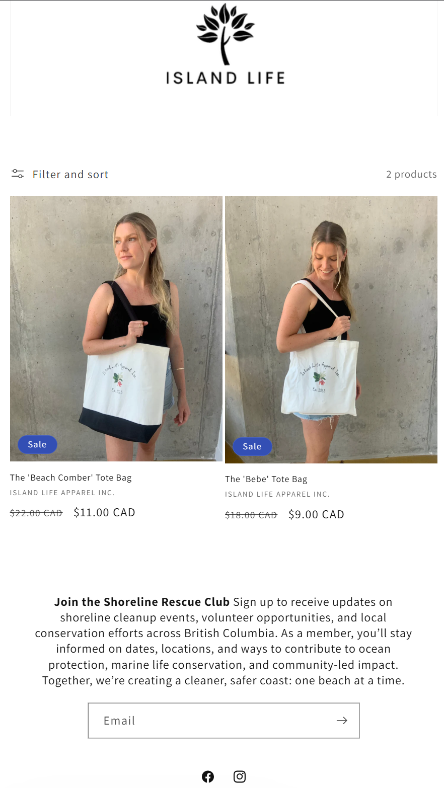 Island Life Apparel Mobile Product