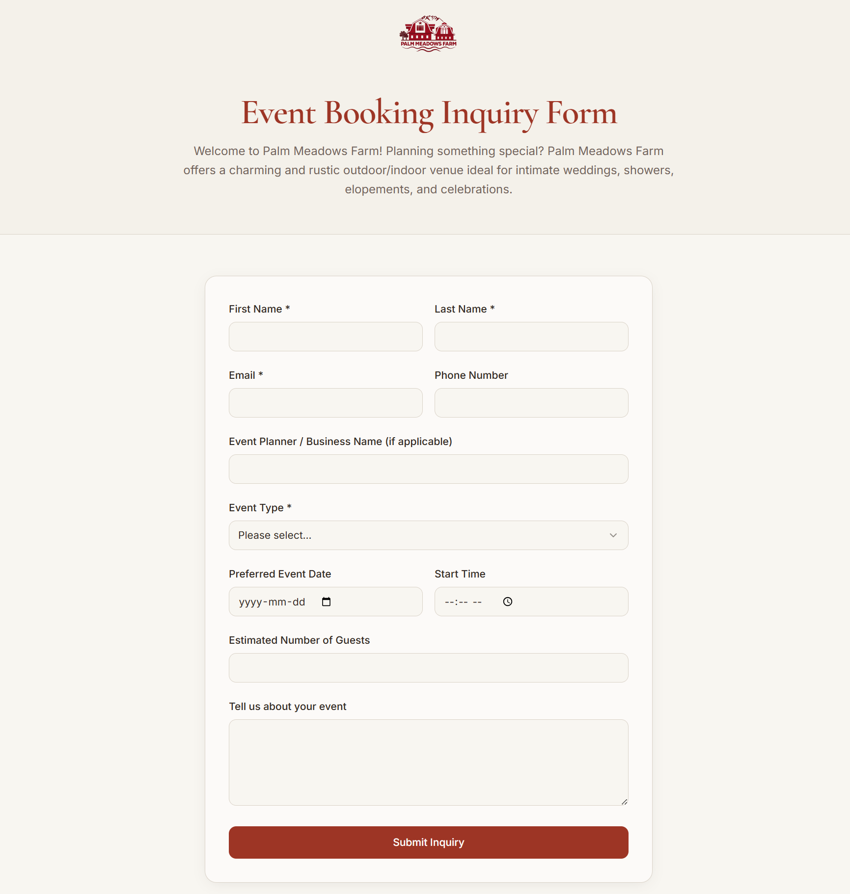 Palm Meadows Farm Desktop Form