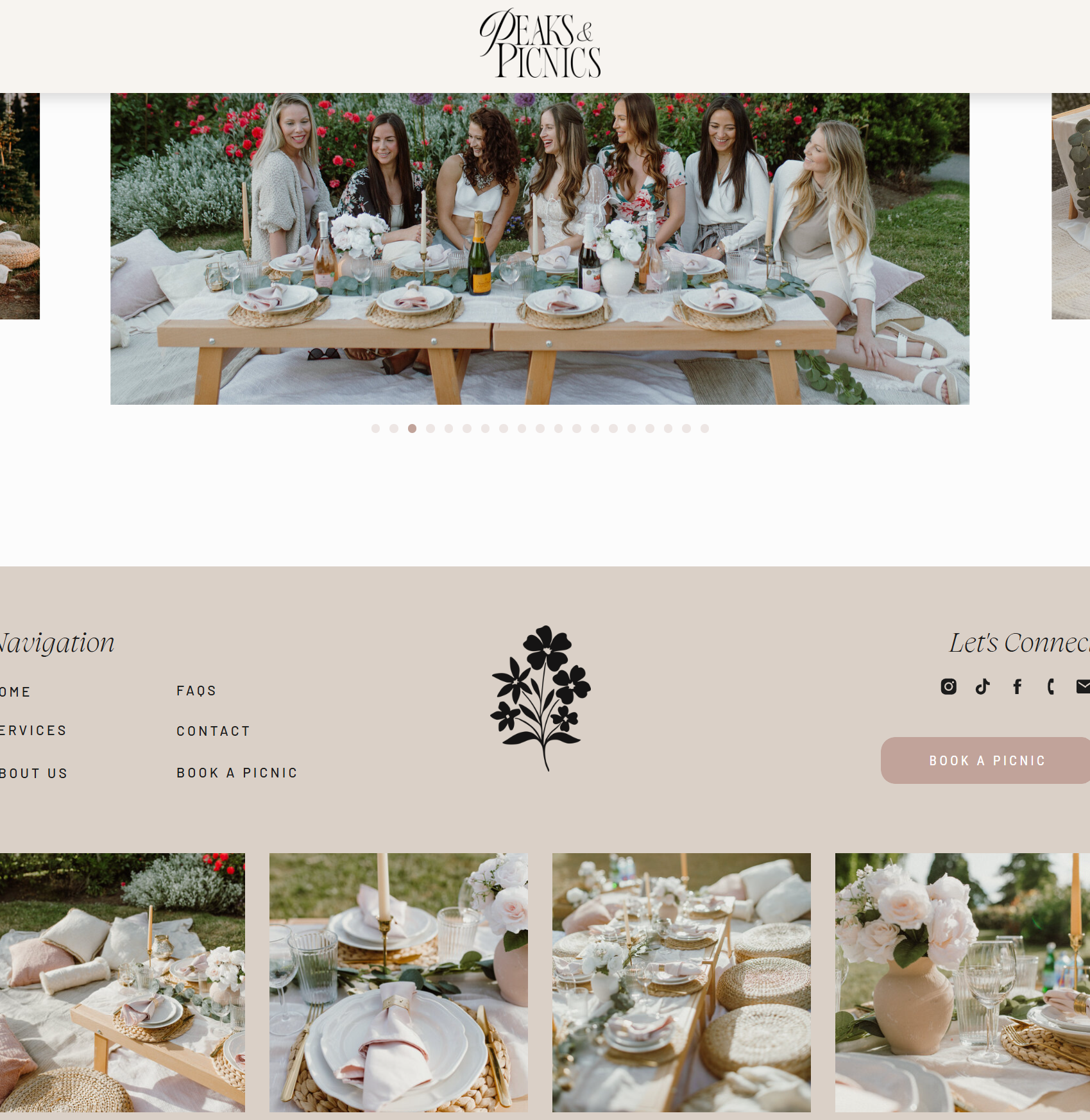 Peaks and Picnics Desktop Footer